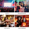 Pikkukuva 5 / 5: Venetsialaiset naamiot 6 kpl Mardi Gras naamiot naamiaisiin Yön puolinaamiot Pitsi naamiot Mardi Gras naamiot Halloween naamiaiset