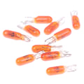 Miniatyrbild 1 av 5: 10 st T5 12v 1.2w bil halogen instrumentljus Instrumentpanel glödlampa Orange
