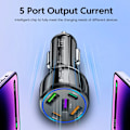 Miniatyrbilde 5 av 7: Port 75W USB Bil Lader Type C Bil Lader Hurtig Lading PD QC3.0 Telefonlader i Bil For iPhone Xiaomi Huawei Samsung black