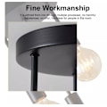 Miniatyrbilde 4 av 5: Retro taklampe, 3 stikkontakter for maks 60 W pærer, industriell metall