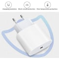 Miniatyrbillede 7 af 7: 2-pak - Oplader til iPhone - Hurtiglader 20W med 1m kabel silver