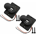 Miniatyrbillede 1 af 4: 2 stk. 3.1A Dobbelt USB Stik Bil Auto Kabel Rød Oplader Stik 2-Port Adapter 12V-24V Opladningspanel Konnektor