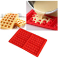Pikkukuva 4 / 8: 2 kpl Muotti kakku muotti, Vaahtelumuoti Silikoninen, Kakku muotti Jääkuutio Leivonnainen muotti, 4-in-1 Square Waffles