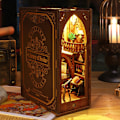 Miniatyrbillede 4 af 5: 1 stk 3D DIY Miniature Dukkehus Sæt Samlet DIY Boghjørne Håndværk Dekorationsgave