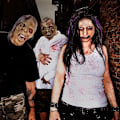 Pikkukuva 5 / 5: Pelottava kävelevä hirviönaamio Kuolleet zombi Creepy Halloween -asu