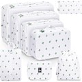 Miniatyrbild 1 av 5: 8-pack Packningskuber, Klädväskor, Resväskaorganisatör för semester och resor, Packningskubeset Resekuber - Vit kaktus White2