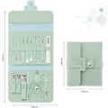 Miniatyrbild 3 av 5: Nagelklippare Set - Manikyrset i Rostfritt Stål med Vikbar Väska Manikyrklipparset (16 ST/SET, Grön)