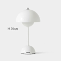 Miniatyrbilde 5 av 5: Soppblomst Ladebar LED Bordlampe Skrivebord Nattelys For Soverom Spisestue Berøringslys Enkel Moderne Dekorasjon -gt White