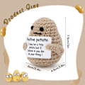 Miniatyrbild 2 av 7: Mini Rolig Stickad Ullpotatis Leksak med Positivt Kort - Kreativ Söta Virkade Dockor Uppmuntran, Fester, Juldekoration och Uppmuntran