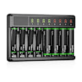 Miniatyrbillede 1 af 5: Universal 8-slot hurtig batterioplader til AA AAA Ni-MH genopladelige batterier FT