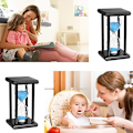 Miniatyrbillede 2 af 5: Timeglas 30/60 minutter træ sand timeglas ur til Creative G 30 minutes blue sand