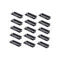 Miniatyrbillede 1 af 6: 15 stk. Stationære pladeholder rustfrit stål clips lommemapper kontormapper sort monterbare klipsmapper clips fil