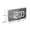 Miniatyrbild 2 av 5: Digital väckarklocka, LED digitalklocka med temperaturvisning, bärbar spegelalarm, bordsklocka, justerbar ljusstyrka