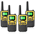 Miniatyrbild 1 av 5: Walkie Talkies med 22 FRS-kanaler, MOICO Walkie Talkies för vuxna med LED-ficklampa VOX Scan LCD-display