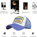 Pikkukuva 4 / 5: Baseball-lippis Mesh-lippikset Unisex Kirjailtu Kirjainlappu Casual-lippikset Hip Hop Aurinkolippikset Blue