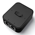 Miniatyrbild 6 av 11: Manuell nätverksväxel 2 in 1 ut/1 in 2 ut RJ45 nätverksbrytare gratis Black 0.06