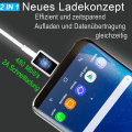 Miniatyrbillede 5 af 5: 2 stk. hurtigoplader, 1,5 m kabel, kompatibel med Samsung Galaxy S22 S21 S20 S8 S10 S9 Plus Note 7 8 9 10 A53 LG, HTC 2-pack/white