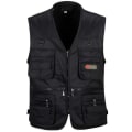 Miniatyrbillede 4 af 6: Fiskevest Top Mænd Løs Casual Lynlås Lommer Arbejdstøj Farve Grøn green XL
