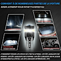 Miniatyrbilde 3 av 5: T10 W5W LED Pærer 12V-24V 6000K Hvit for Bil Posisjonslys