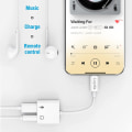 Miniatyrbild 4 av 10: Hörlursadapter för iPhone, 2-i-1 Laddare och 3,5 mm Aux Ljuddelare Adapter Kompatibel