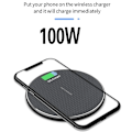 Miniatyrbild 5 av 5: 15W Trådlös Laddare för iPhone 14 13 12 15 Xs Max X XR Plus Supersnabb Laddningsdyna för Ulefone Doogee Samsung Note 9 Note S21 Gray with cable