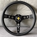 Miniatyrbillede 1 af 4: 14 tommer/350mm til Momo Prototipo Style Pu Læder Racing Sports Rat - Rat & Horn