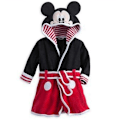 Miniatyrbillede 4 af 4: 2023 Børne Drenge Piger Mickey Mouse Hætte Fleece Morgenkåbe Morgenkåbe Dyr Nattøj_c Black