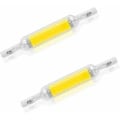 Miniatyrbillede 1 af 5: 2-pak R7S 10W 78mm dæmpbar LED-pære Cool White 6000-6500K 100W