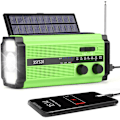 Pikkukuva 1 / 5: Aurinkoradio, kannettava AM/FM-kampiradio, sisäänrakennettu 5000mAh