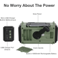 Miniatyrbillede 6 af 10: 10000mAh NOAA Nødvejr Kurv Vejrradio, Håndsving, Batteridrevet, USB-oplader, SOS-alarm