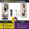 Pikkukuva 3 / 5: Langaton Lavalier-mikrofonin usb-c, langaton kaulalamikrofoni Androidille TikTokia, YouTubeen, Vlogiin