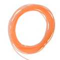 Miniatyrbillede 2 af 8: Orange Glat Overflade PU Polyurethan Rundrem Til Drivtransmission (4mm*10m)