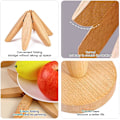 Miniatyrbilde 5 av 5: Multifunksjonelle trematter for varme retter, trematter for varme retter, trematter for varme retter – 6 trematter + 2 stativer Yellow+walnut