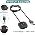 Miniatyrbillede 4 af 5: Oplader til Fitbit Sense & Versa 3, erstatningsopladningskabel, magnetisk dockningsstation til Fitbit Versa 3 / Sense Smartwatch