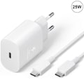 Miniatyrbilde 1 av 4: 25W USB-C Hurtiglader + USB-C til USB-C Kabel Hvit for iPhone 16 Pro Max, iPhone 16 Pro, iPhone 16, iPhone 16 Plus Vit