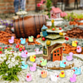 Miniatyrbillede 4 af 7: 200 stk. Lysende Mini Resin And 10 Farver Små Ænder der Lyser i Mørke Andefigurer til Dukkehus Akvarium Dekor Mikro Eventyrhave Landskab