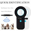 Miniatyrbillede 4 af 5: Pet Microchip Scanner, ISO11784(85)/FDX-B/EMID med 128 sæt datalagring Microchip-læser til dyr/kæledyr/hund/kat/gris (sort)