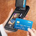 Miniatyrbillede 3 af 11: Læder kortholder magnetisk pung telefoncover iPhone 14 /14 Pro/14 Pro Max, iPhone 13 /13 Pro/13 Pro Max, iPhone, 12 /12 Pro/12Pro Max Sort
