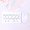 Miniatyrbillede 1 af 5: Trådløst tastatur tablet computer Bluetooth tastatur og mus sæt White