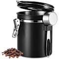 Miniatyrbillede 1 af 5: Kaffebeholder i rustfrit stål, aromabeholder, opbevaringsbeholder, termokande til kaffebønner, pulver, te, nødder, kakao