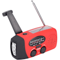 Pikkukuva 1 / 5: Käyttökelpoinen radio aurinkopaneelilla, taskulampulla ja 2000 mAh:n Powerbankilla, punainen SOS