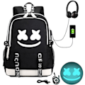 Pikkukuva 1 / 5: Marshmello Reppu USB Ladattava Reppu Suuri Tilavuus Opiskelijan Koululaukku Väri-3