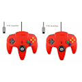 Miniatyrbilde 1 av 5: 2-pakks Klassisk Ledningsbasert N64-Kontroller Retrospill 64-bitts Spillkontroll Joystick Erstatningskontroll 13 2pcs