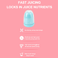 Miniatyrbild 3 av 8: Bärbar Juicer Cup Multifunktionell Uppladdningsbar Liten 4 Blad Blender Fruktblandningsmaskin för Hem 260ml Blå