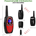 Miniatyrbild 5 av 5: Walkie Talkies för Barn, Leksaker Presenter för 3-14 Åriga Pojkar och Flickor, Lång Räckvidd 2-Vägsradio 22CH VOX, Födelsedagspresent