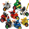 Miniatyrbillede 1 af 5: 8 stk. go motorcykelsæt minifigurer minifigurer blokkelegetøj 8 PCS