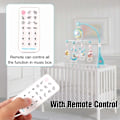 Miniatyrbilde 3 av 5: Baby Crib Mobile med Hængende Roterende Legetøj, Take Along Music Box og Projektor Funktion, Timing Remote, Perfekt Gave til Baby Sovende-blå