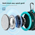 Miniatyrbild 2 av 5: Vattentät bluetooth-högtalare, bluetooth-duschhögtalare med högt stereoljud, duschhögtalare bluetooth trådlös med klämma och sugkopp, liten bärbar