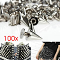 Miniatyrbilde 3 av 9: 100 stk/sett 9,5 mm Nagler Spikes Skruebak Kjegle Pigger Punk Stil