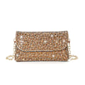 Miniatyrbillede 1 af 5: Glitter Aften Clutch Taske til Kvinder Kæde Skuldertaske Bryllupsfest Håndtaske Brown